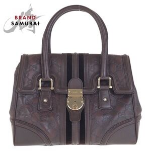 GUCCI Guccissima brown leather handbag